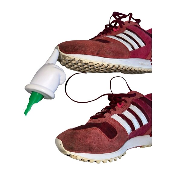 Adidas ZX 700 G95955 Burgundy Red White Suede Sneakers US size 8 - Picture 15 of 16